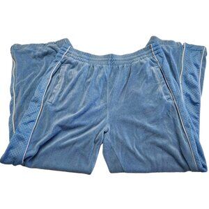 Vintage Y2K Champs Sports Track Pant Mens 2XL Baby Blue Terry Cloth Side Zip